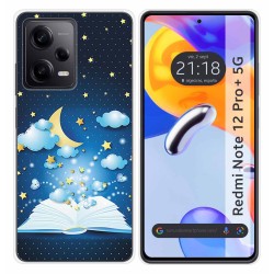 Funda Silicona compatible con Xiaomi Redmi Note 12 Pro+ Plus 5G diseño Libro Cuentos Dibujos