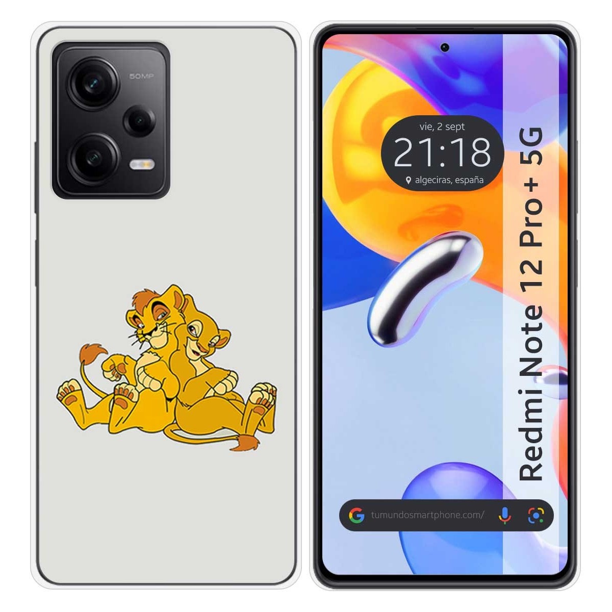 Funda Silicona compatible con Xiaomi Redmi Note 12 Pro+ Plus 5G diseño Leones Dibujos