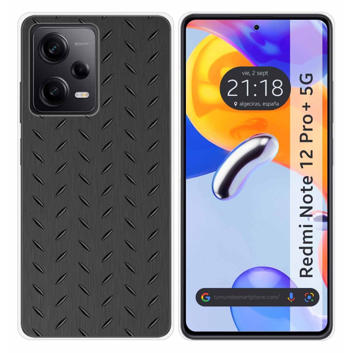Funda Silicona compatible con Xiaomi Redmi Note 12 Pro+ Plus 5G diseño Metal Dibujos