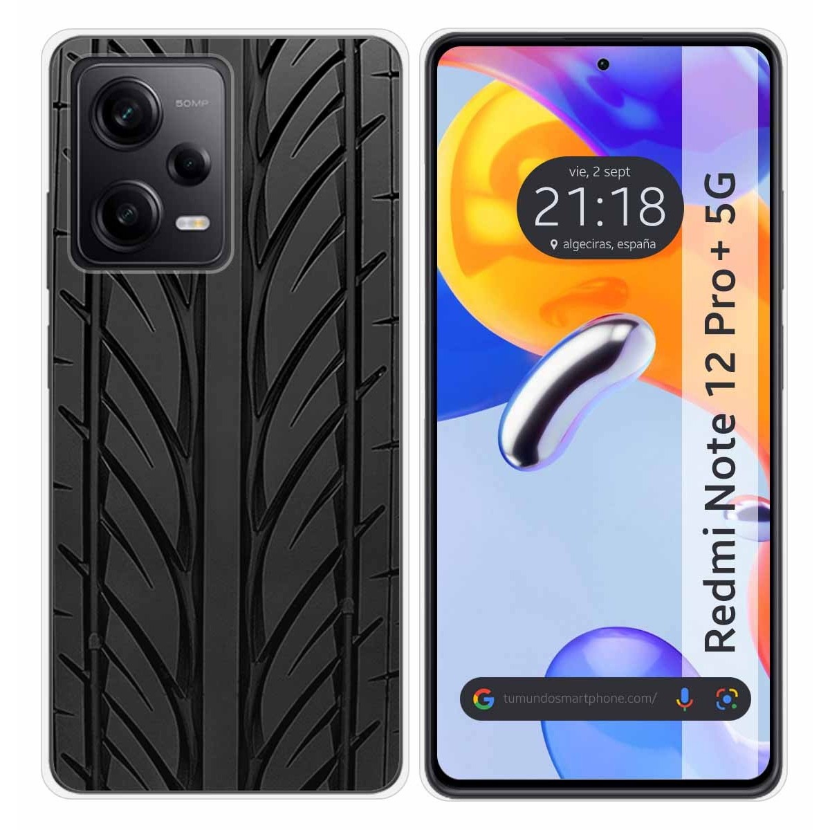 Funda Silicona compatible con Xiaomi Redmi Note 12 Pro+ Plus 5G diseño Neumatico Dibujos
