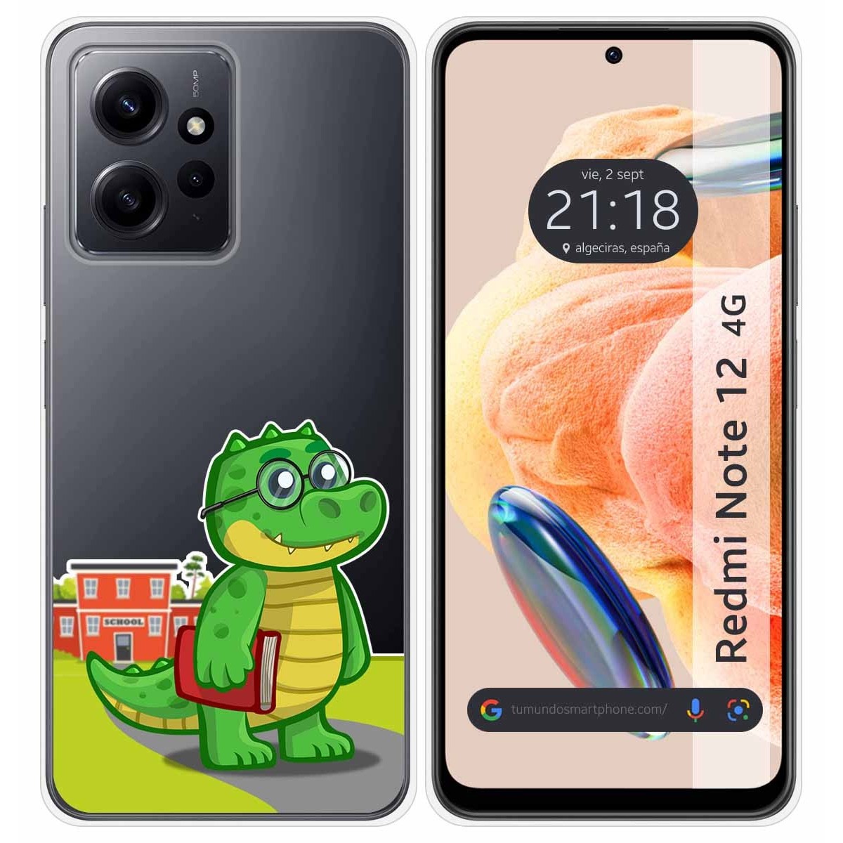 Funda Silicona Transparente compatible con Xiaomi Redmi Note 12 4G diseño Coco Dibujos