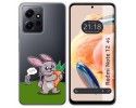 Funda Silicona Transparente compatible con Xiaomi Redmi Note 12 4G diseño Conejo Dibujos