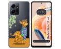 Funda Silicona Transparente compatible con Xiaomi Redmi Note 12 4G diseño Jirafa Dibujos