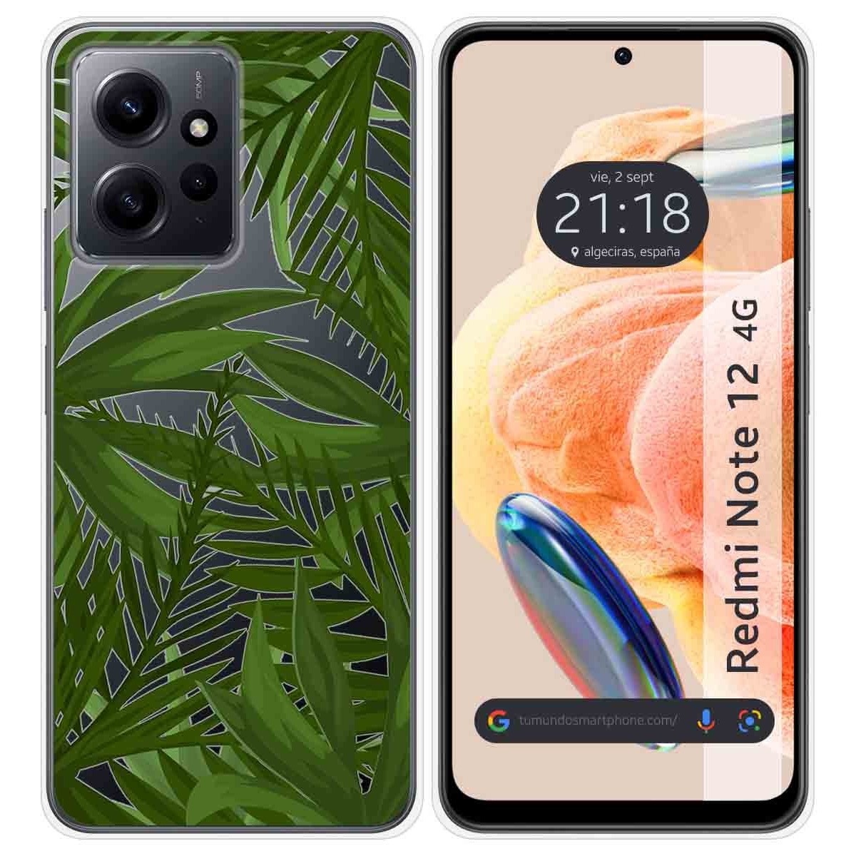 Funda Silicona Transparente compatible con Xiaomi Redmi Note 12 4G diseño Jungla Dibujos