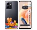 Funda Silicona Transparente compatible con Xiaomi Redmi Note 12 4G diseño Leopardo Dibujos