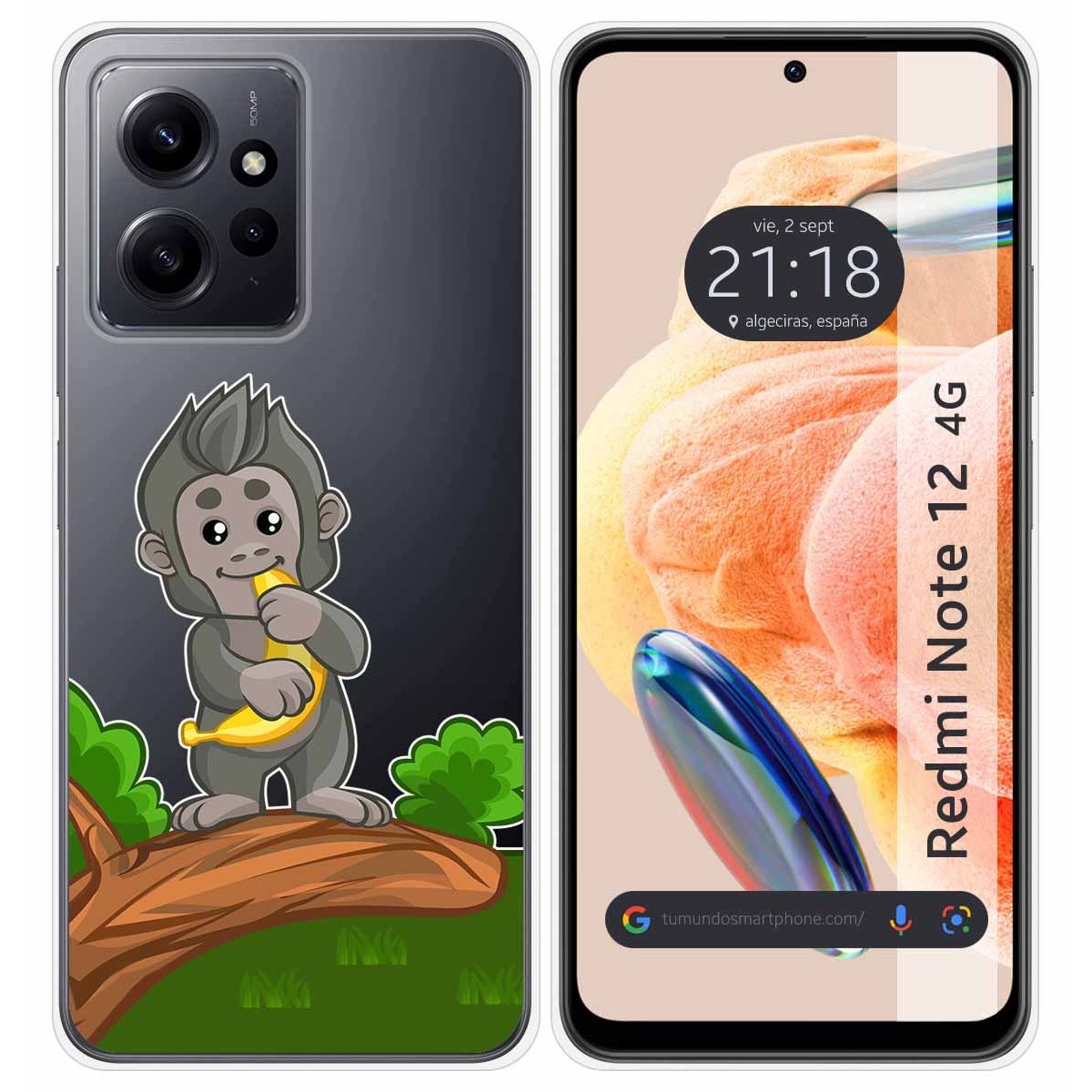 Funda Silicona Transparente compatible con Xiaomi Redmi Note 12 4G diseño Mono Dibujos