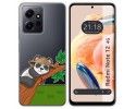 Funda Silicona Transparente compatible con Xiaomi Redmi Note 12 4G diseño Panda Dibujos
