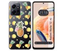 Funda Silicona Transparente compatible con Xiaomi Redmi Note 12 4G diseño Piña Dibujos