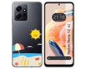 Funda Silicona Transparente compatible con Xiaomi Redmi Note 12 4G diseño Playa Dibujos
