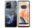 Funda Silicona Transparente compatible con Xiaomi Redmi Note 12 4G diseño Plumas Dibujos