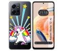 Funda Silicona Transparente compatible con Xiaomi Redmi Note 12 4G diseño Unicornio Dibujos
