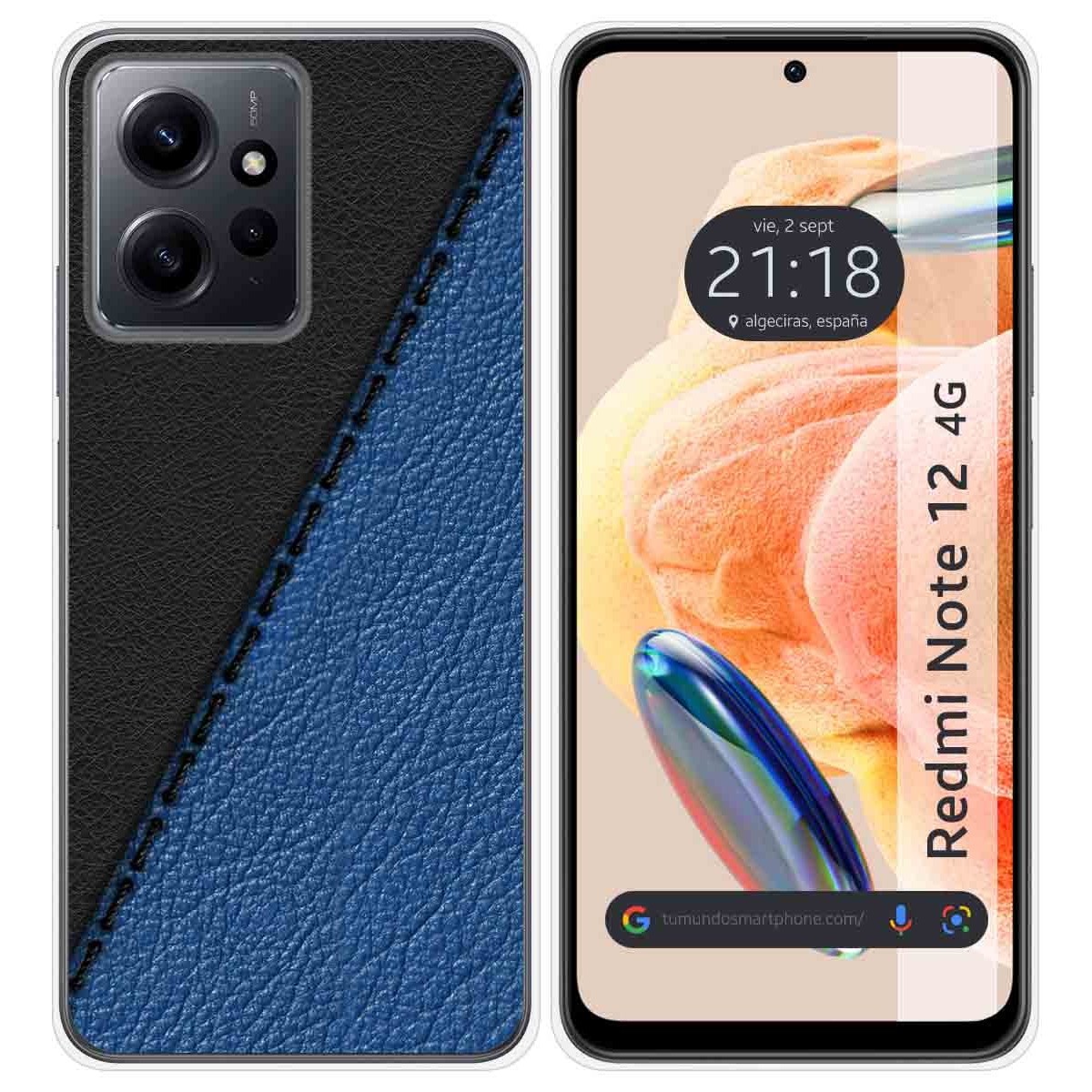 Funda Silicona compatible con Xiaomi Redmi Note 12 4G diseño Cuero 02 Dibujos