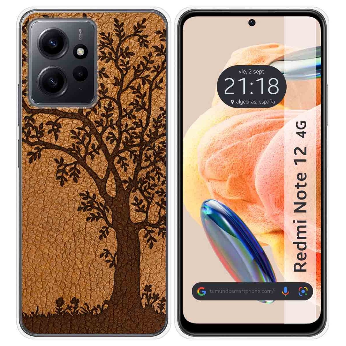 Funda Silicona compatible con Xiaomi Redmi Note 12 4G diseño Cuero 03 Dibujos