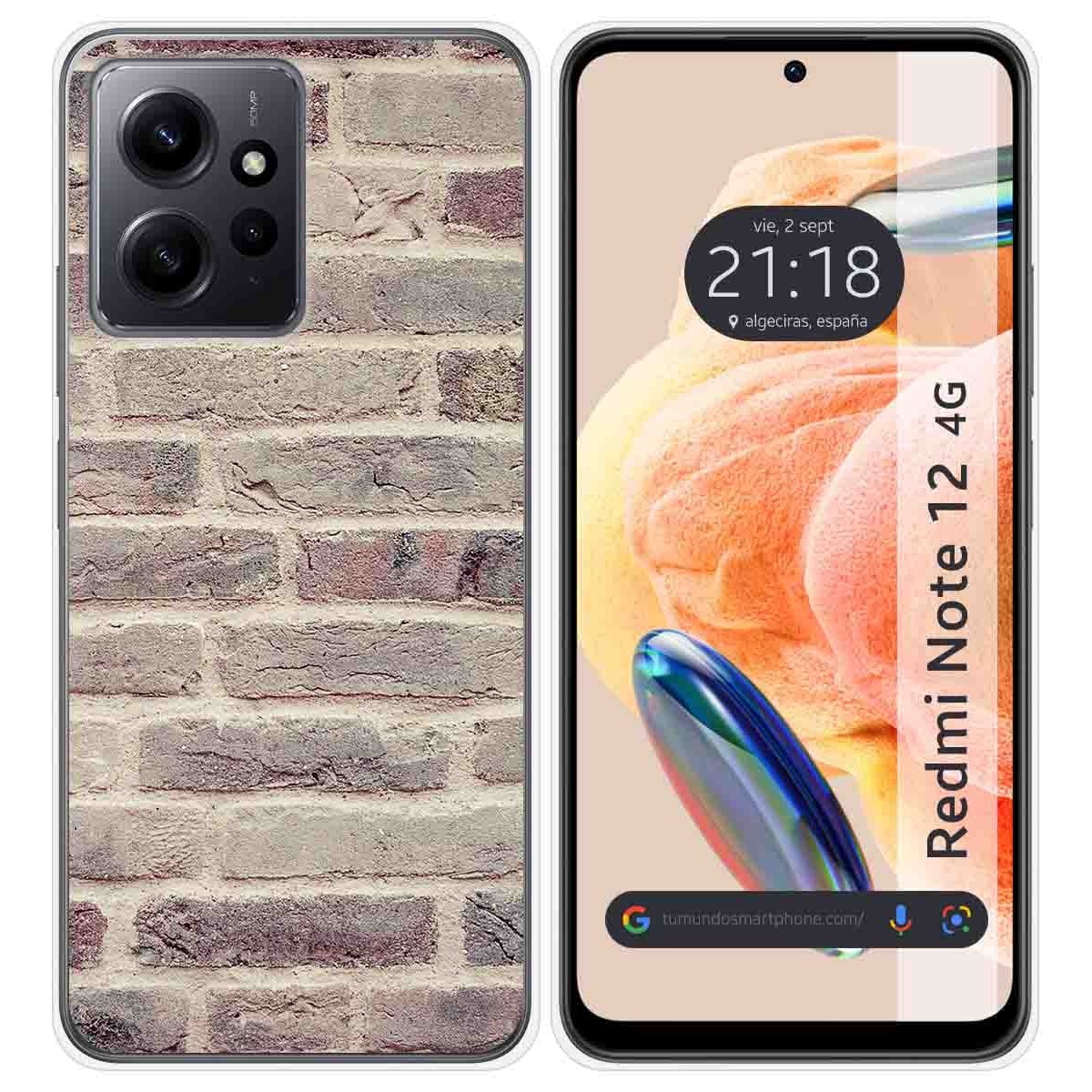 Funda Silicona compatible con Xiaomi Redmi Note 12 4G diseño Ladrillo 01 Dibujos