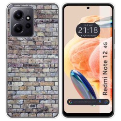 Funda Silicona compatible con Xiaomi Redmi Note 12 4G diseño Ladrillo 02 Dibujos
