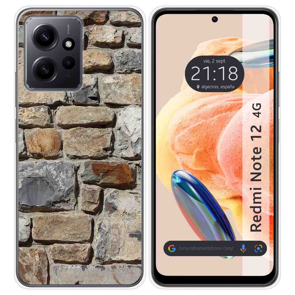 Funda Silicona compatible con Xiaomi Redmi Note 12 4G diseño Ladrillo 03 Dibujos