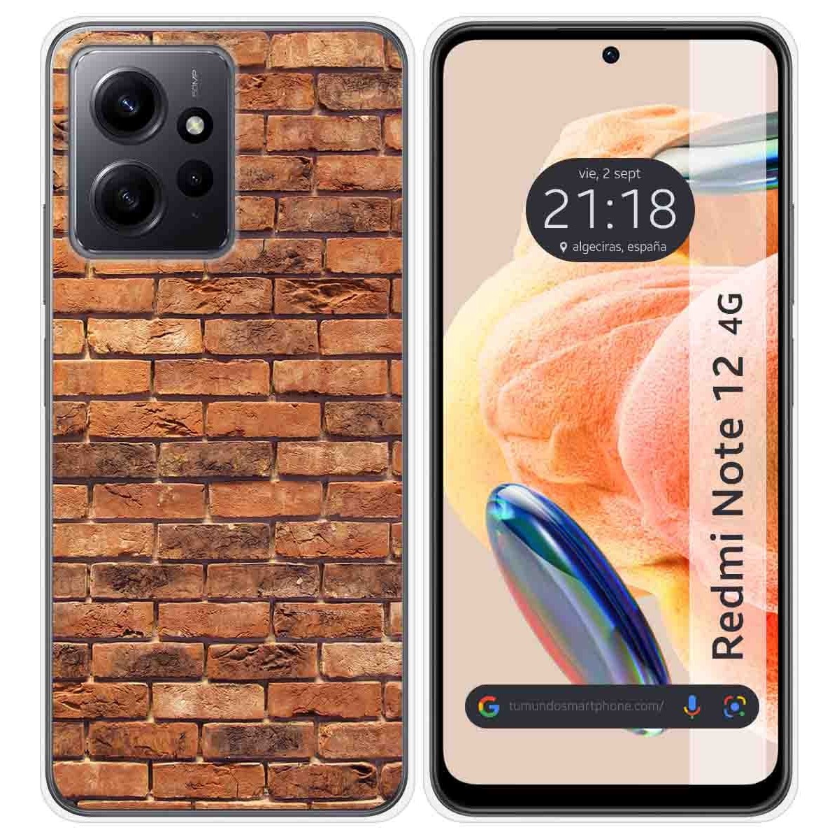 Funda Silicona compatible con Xiaomi Redmi Note 12 4G diseño Ladrillo 04 Dibujos