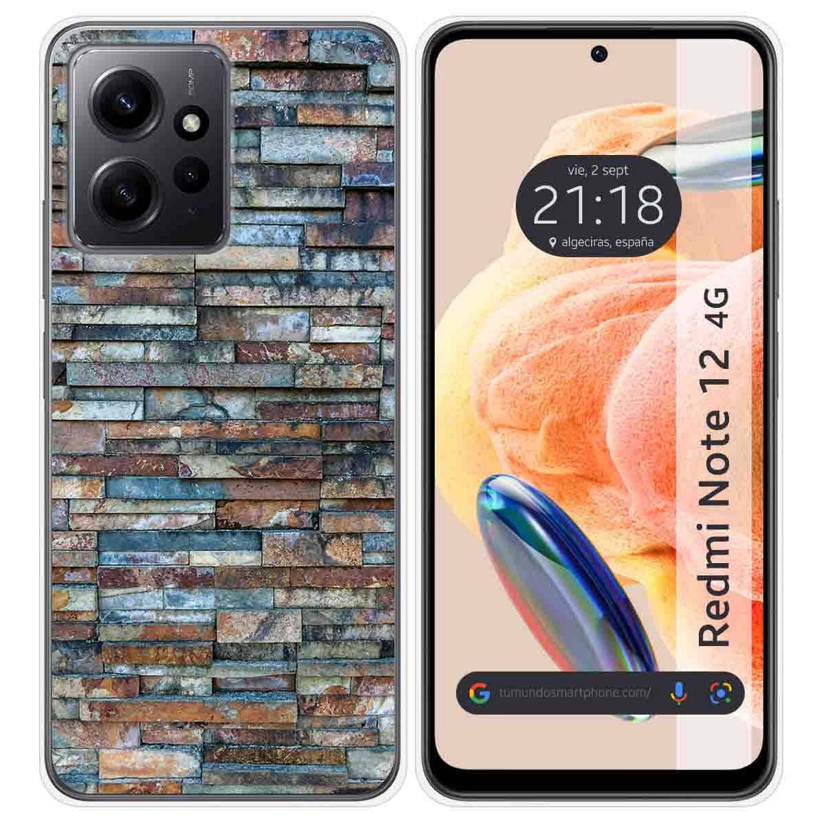 Funda Silicona compatible con Xiaomi Redmi Note 12 4G diseño Ladrillo 05 Dibujos
