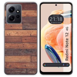 Funda Silicona compatible con Xiaomi Redmi Note 12 4G diseño Madera 03 Dibujos