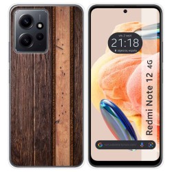 Funda Silicona compatible con Xiaomi Redmi Note 12 4G diseño Madera 05 Dibujos