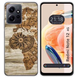 Funda Silicona compatible con Xiaomi Redmi Note 12 4G diseño Madera 07 Dibujos