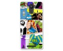 Funda Gel Tpu para Bq Aquaris U Plus Diseño Comic Dibujos