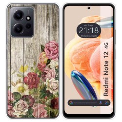 Funda Silicona compatible con Xiaomi Redmi Note 12 4G diseño Madera 08 Dibujos