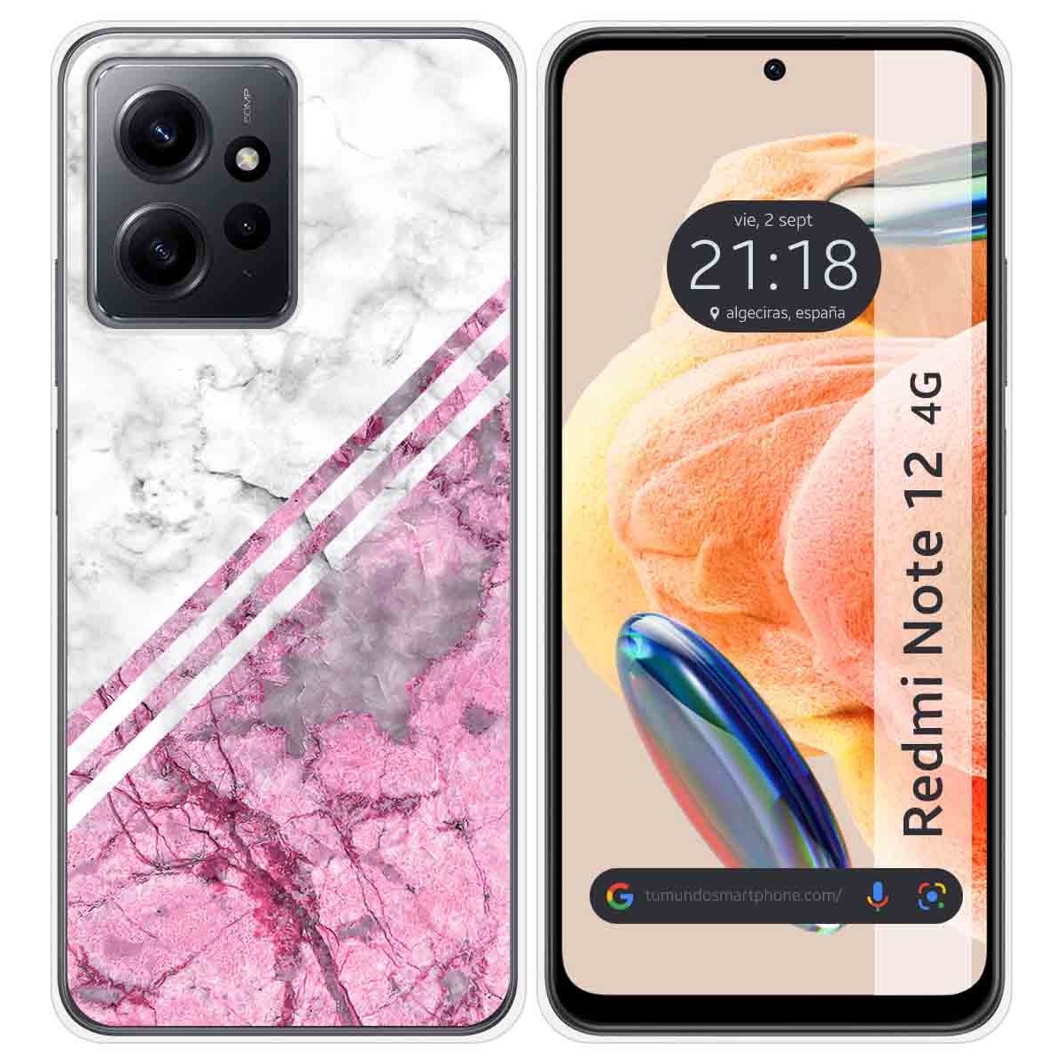 Funda Silicona compatible con Xiaomi Redmi Note 12 4G diseño Mármol 03 Dibujos