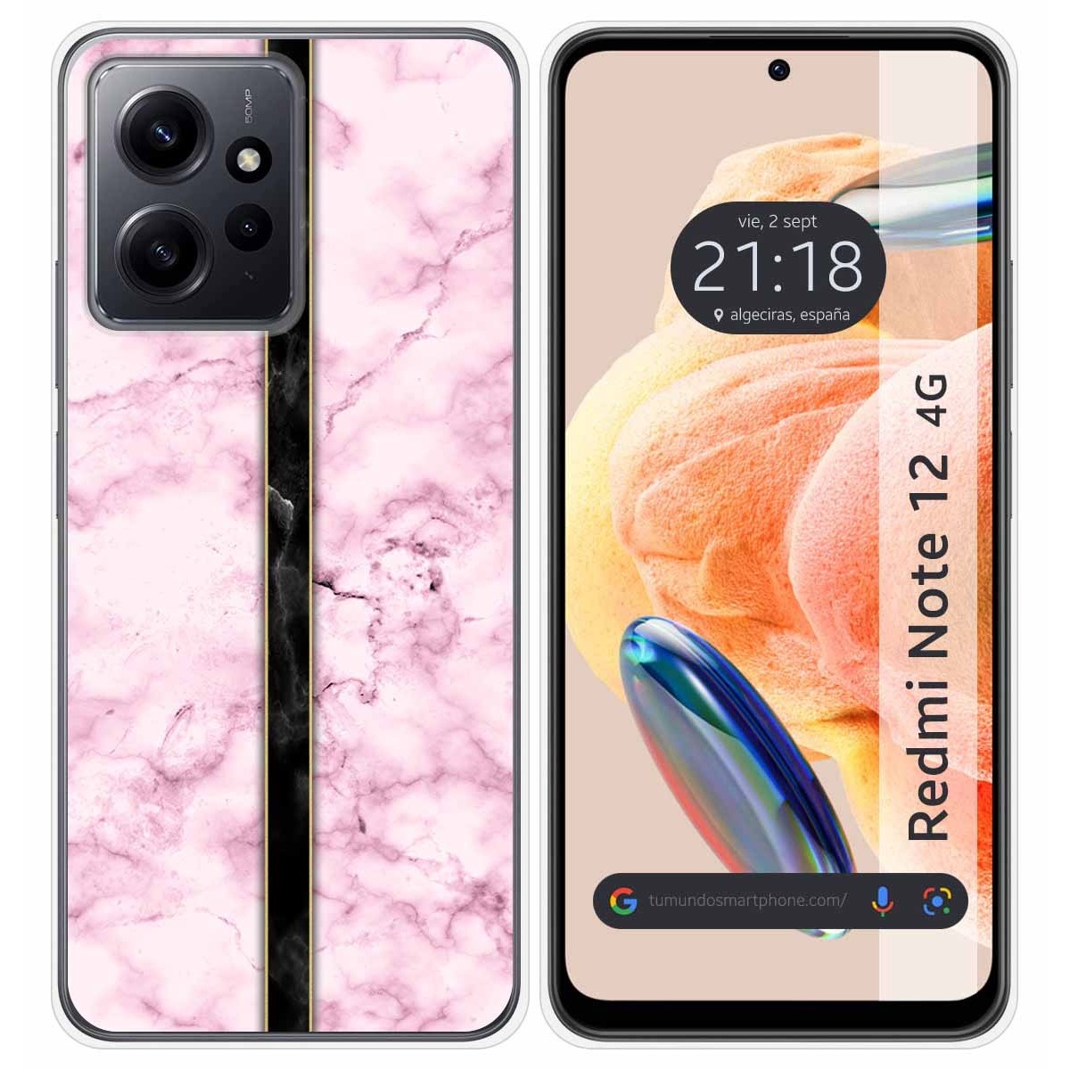 Funda Silicona compatible con Xiaomi Redmi Note 12 4G diseño Mármol 04 Dibujos