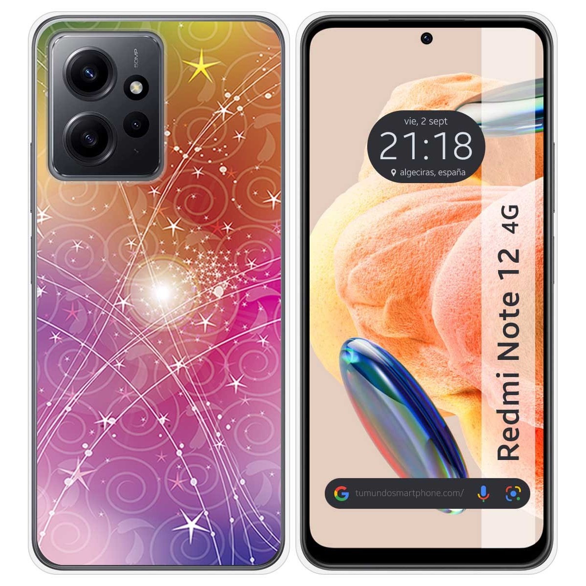 Funda Silicona compatible con Xiaomi Redmi Note 12 4G diseño Abstracto Dibujos