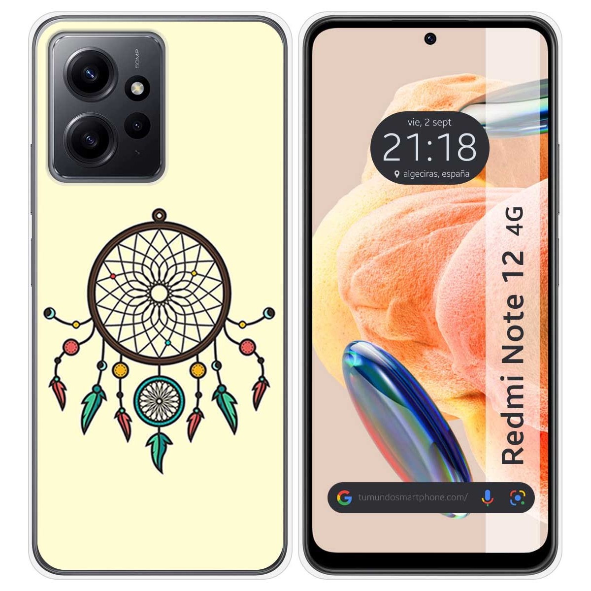 Funda Silicona compatible con Xiaomi Redmi Note 12 4G diseño Atrapasueños Dibujos