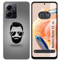 Funda Silicona compatible con Xiaomi Redmi Note 12 4G diseño Barba Dibujos