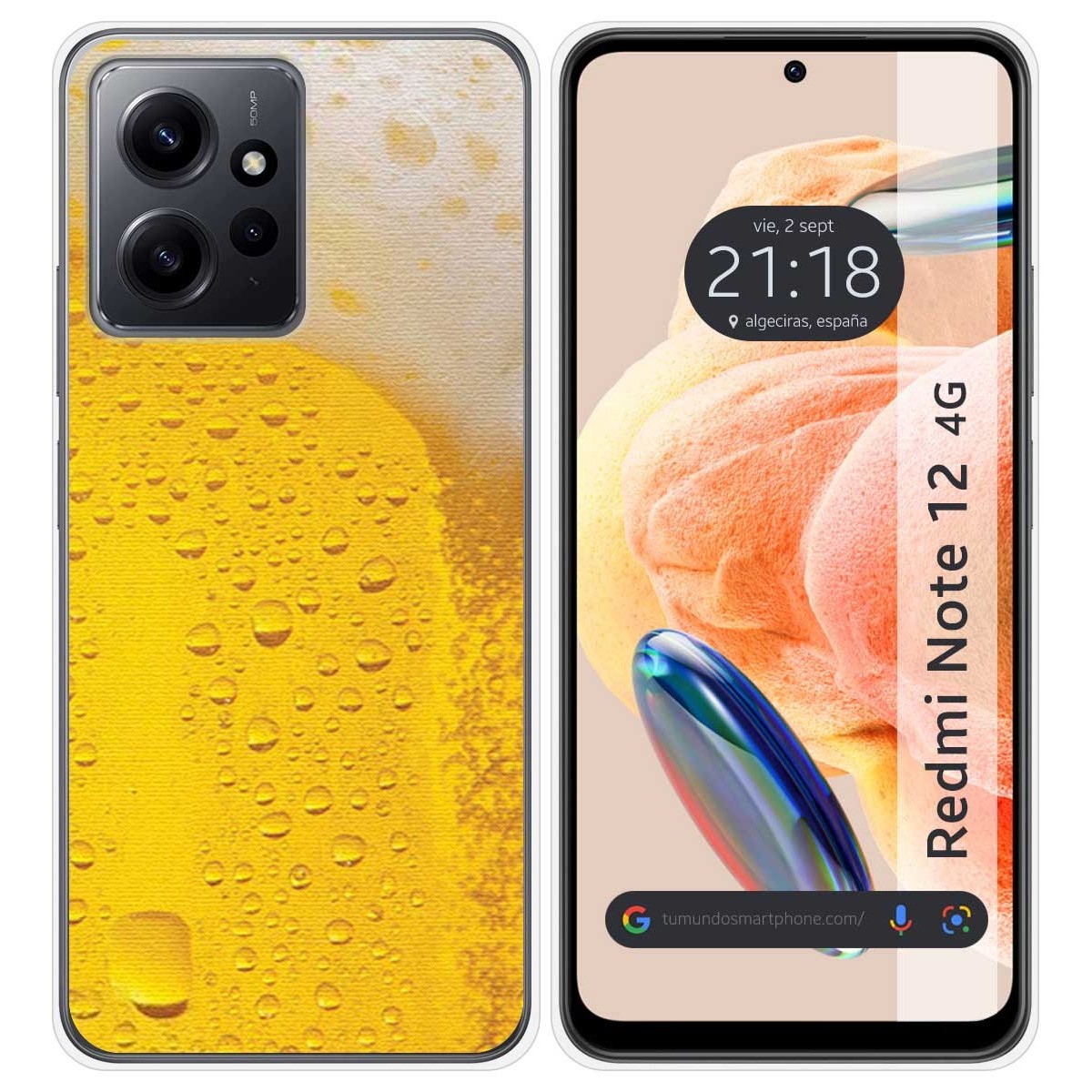 Funda Silicona compatible con Xiaomi Redmi Note 12 4G diseño Cerveza Dibujos