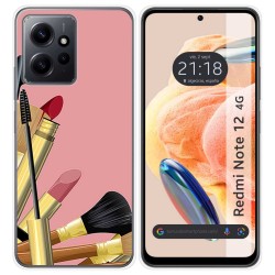 Funda Silicona compatible con Xiaomi Redmi Note 12 4G diseño Brochas Dibujos
