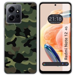 Funda Silicona compatible con Xiaomi Redmi Note 12 4G diseño Camuflaje Dibujos