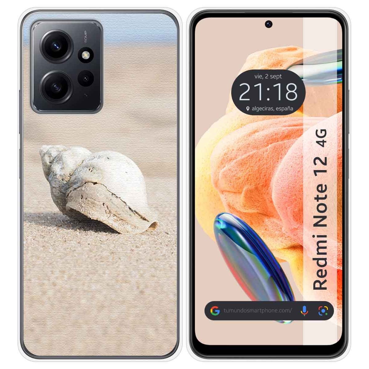 Funda Silicona compatible con Xiaomi Redmi Note 12 4G diseño Concha Dibujos