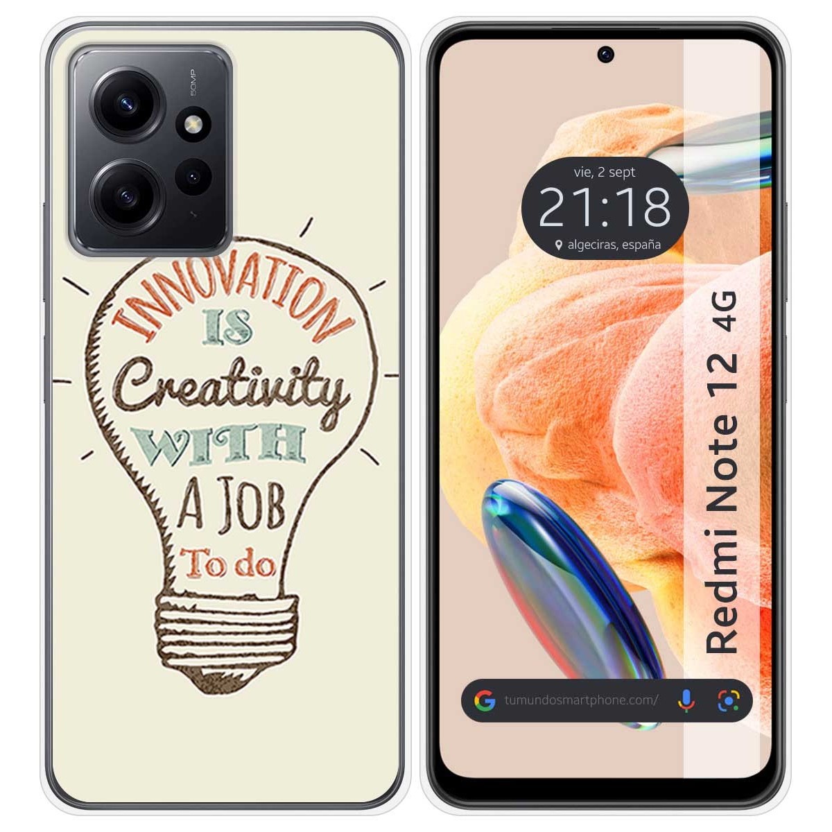 Funda Silicona compatible con Xiaomi Redmi Note 12 4G diseño Creativity Dibujos