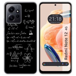 Funda Silicona compatible con Xiaomi Redmi Note 12 4G diseño Formulas Dibujos