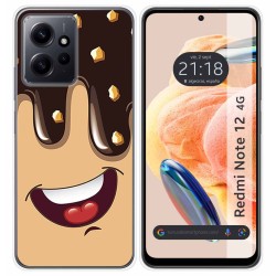 Funda Silicona compatible con Xiaomi Redmi Note 12 4G diseño Helado Chocolate Dibujos