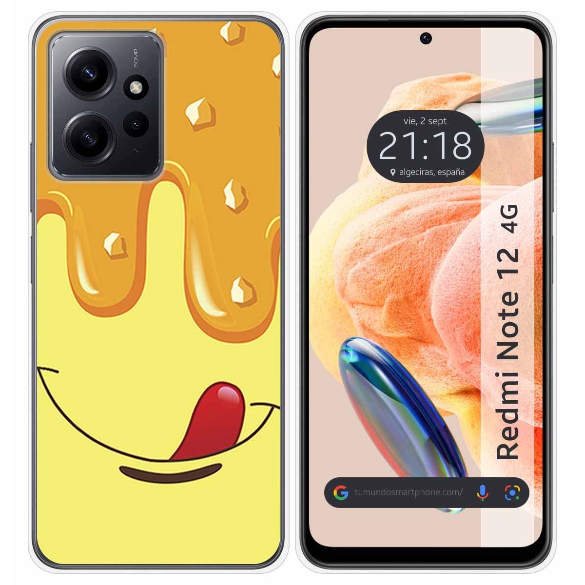 Funda Silicona compatible con Xiaomi Redmi Note 12 4G diseño Helado Vainilla Dibujos