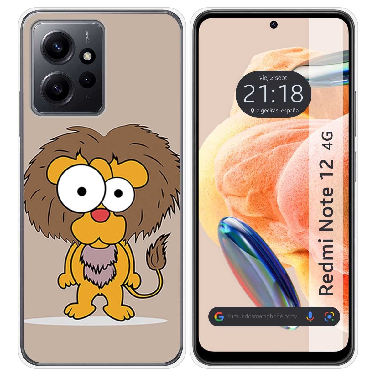 Funda Silicona compatible con Xiaomi Redmi Note 12 4G diseño Leon Dibujos
