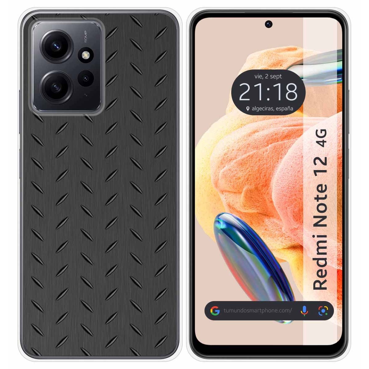 Funda Silicona compatible con Xiaomi Redmi Note 12 4G diseño Metal Dibujos