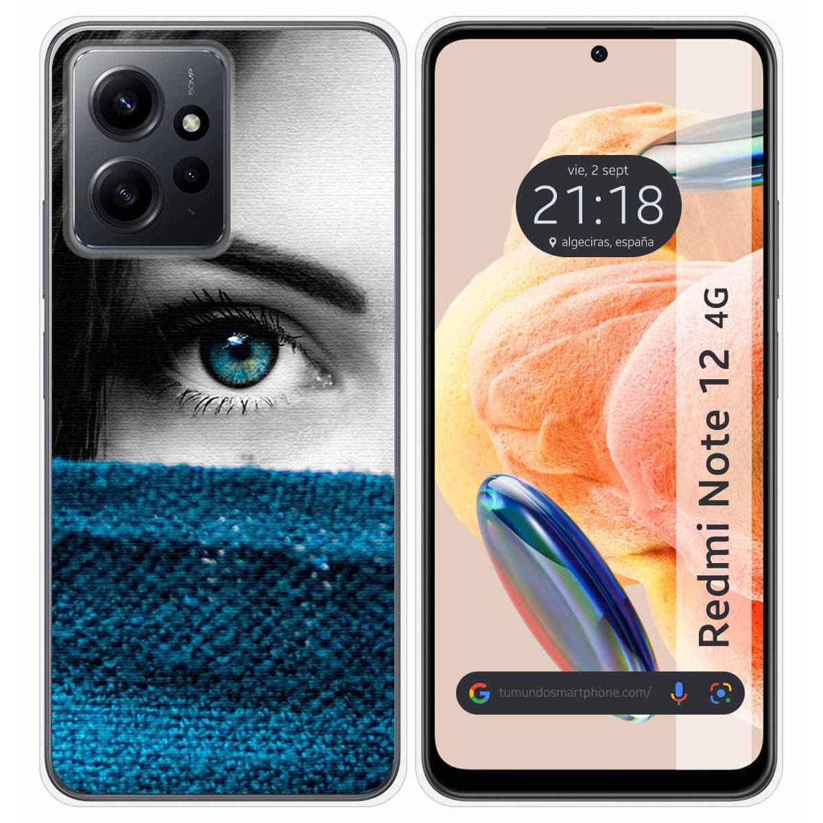 Funda Silicona compatible con Xiaomi Redmi Note 12 4G diseño Ojo Dibujos