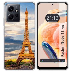 Funda Silicona compatible con Xiaomi Redmi Note 12 4G diseño Paris Dibujos