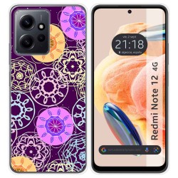 Funda Silicona compatible con Xiaomi Redmi Note 12 4G diseño Radial Dibujos