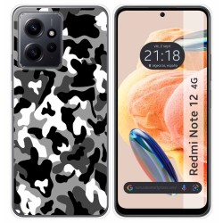 Funda Silicona compatible con Xiaomi Redmi Note 12 4G diseño Snow Camuflaje Dibujos
