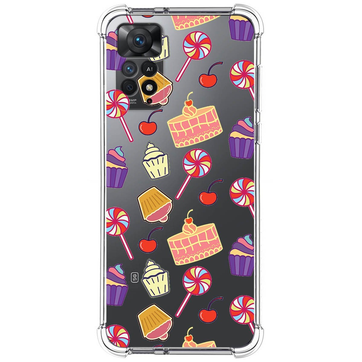 Funda Silicona Antigolpes compatible con Xiaomi Redmi Note 12 Pro 4G diseño Dulces 01 Dibujos