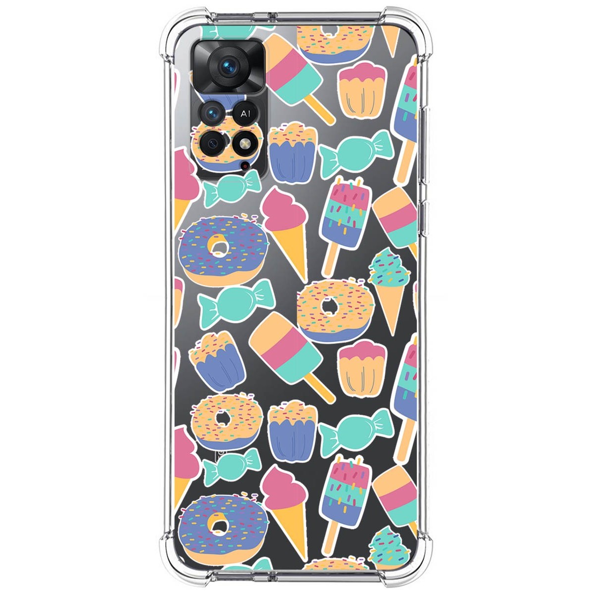 Funda Silicona Antigolpes compatible con Xiaomi Redmi Note 12 Pro 4G diseño Dulces 02 Dibujos