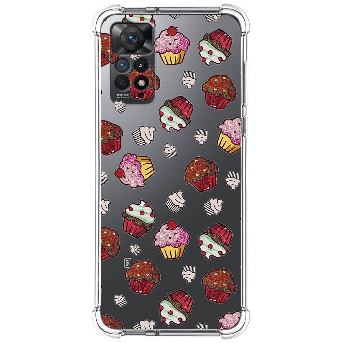 Funda Silicona Antigolpes compatible con Xiaomi Redmi Note 12 Pro 4G diseño Muffins Dibujos