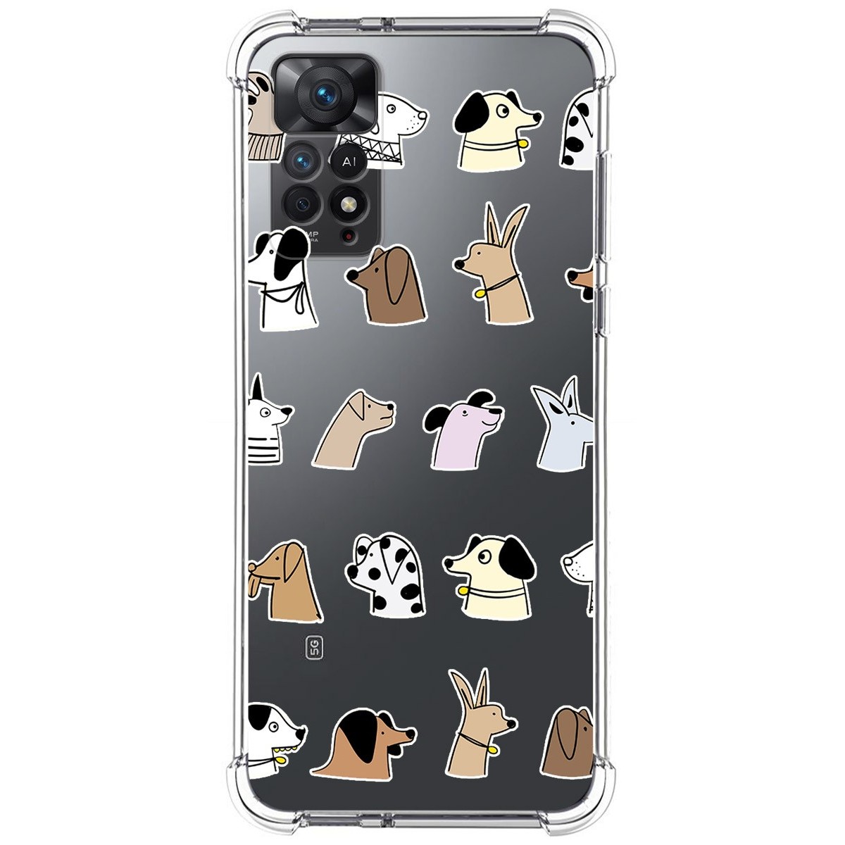 Funda Silicona Antigolpes compatible con Xiaomi Redmi Note 12 Pro 4G diseño Perros Dibujos